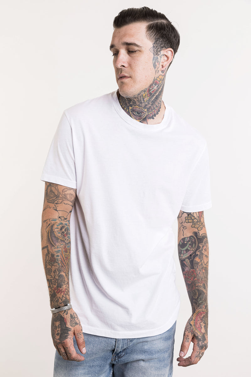 Men's High Low Curved Hem T-shirt - FACM1072