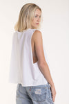 Women's Oversized Muscle Tee w/ Raw Edges - FACW1051