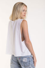 Women's Oversized Muscle Tee w/ Raw Edges - FACW1051