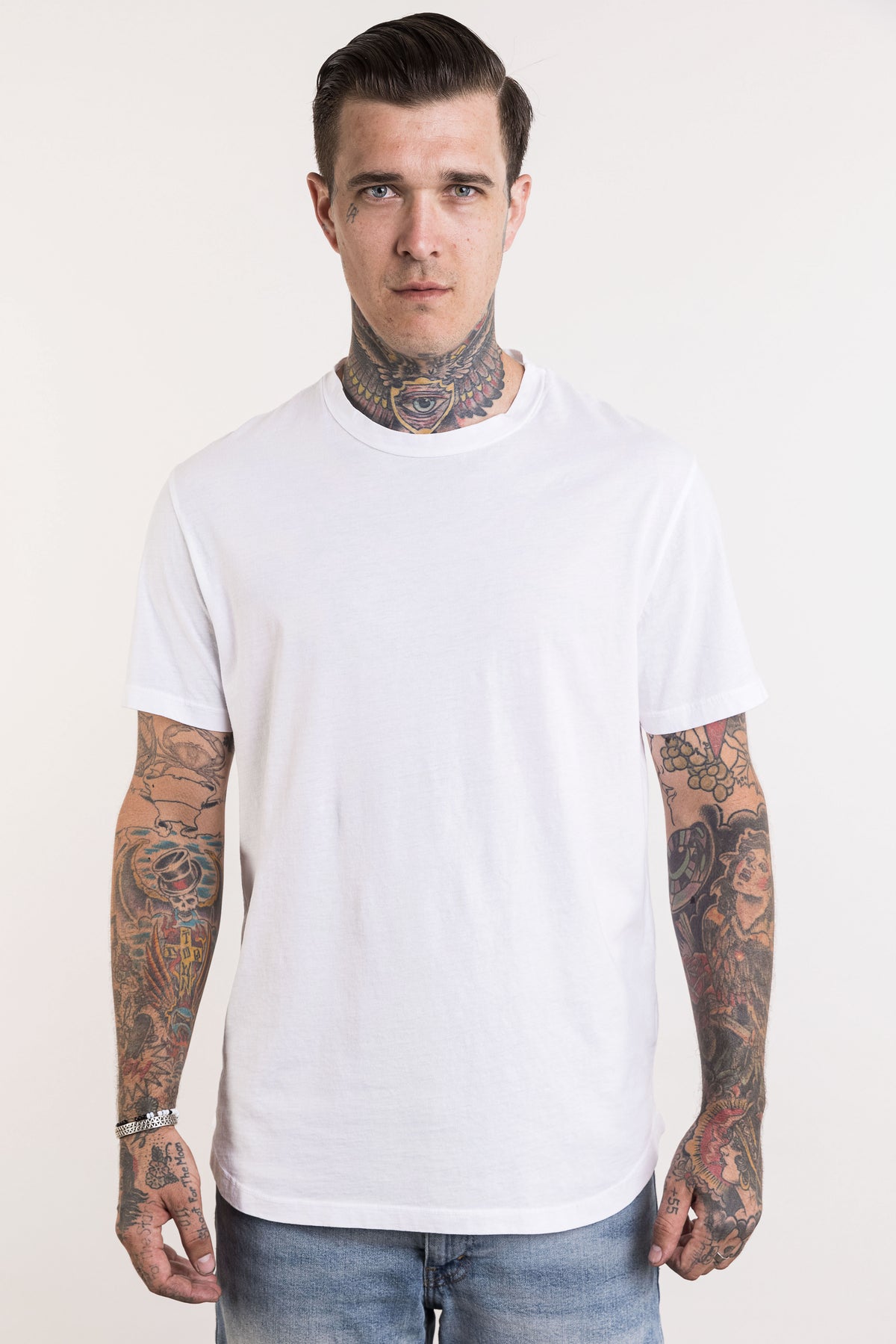 Men's High Low Curved Hem Tee