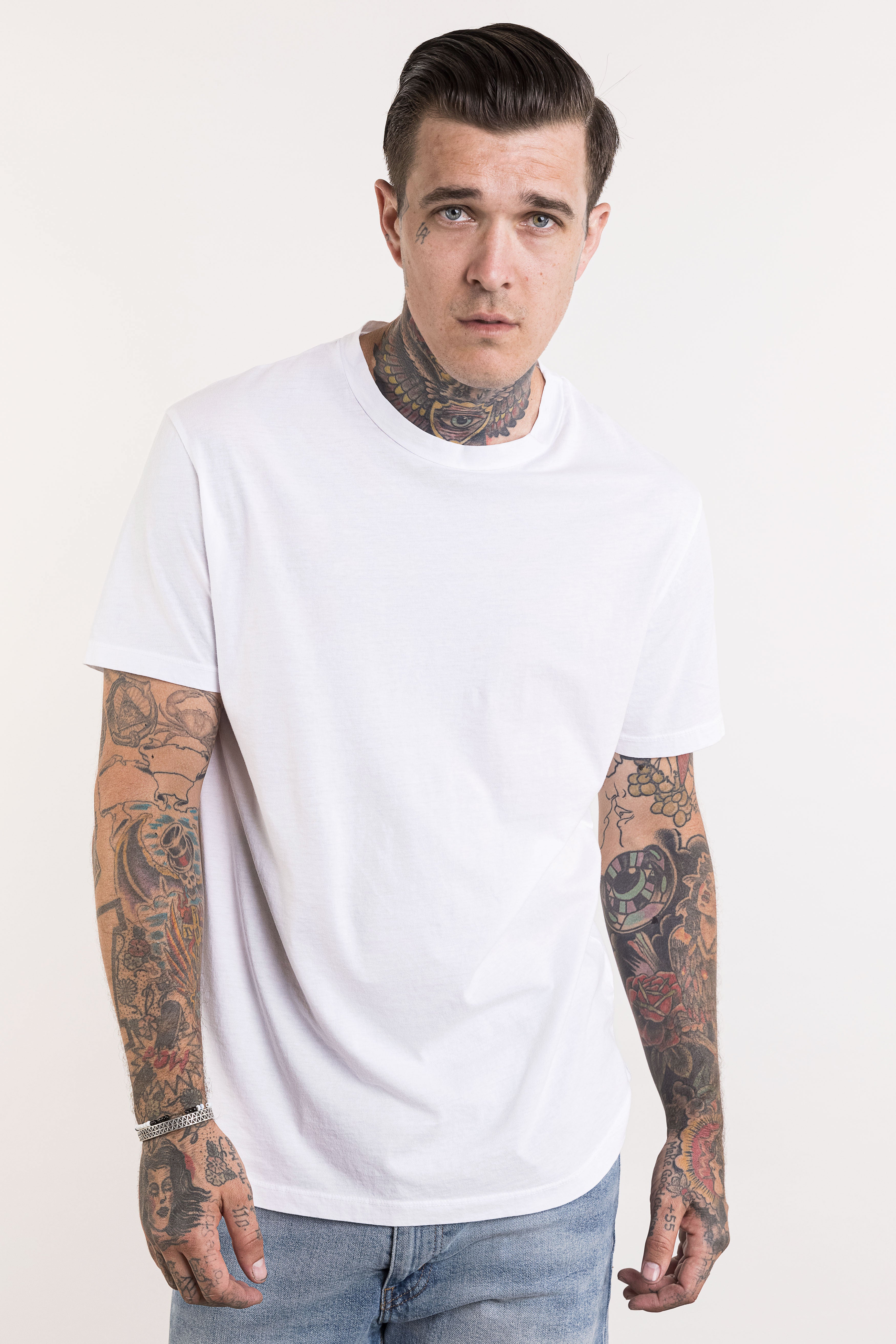 Men s High Low Curved Hem Tee All Pima Apparel