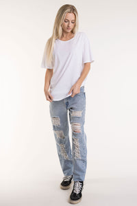 Womens Relaxed fit crew